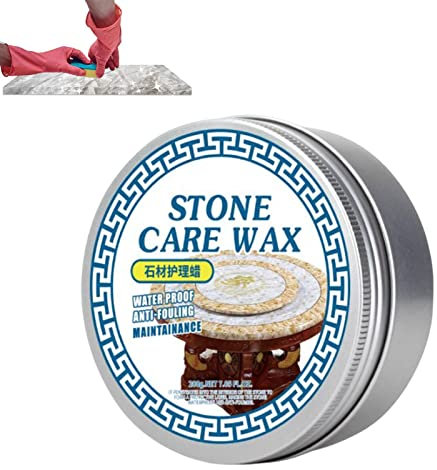 200 g di cera per la cura della pietra, cera per pietra, rivestimento impermeabile, cera per restauro di pietra, per mobili in marmo, piastrelle in ceramica, pavimenti in pietra, bancone in pietra