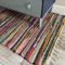 Second Nature Online Rag Rug Multi Colour Fair Trade Shabby Chic Chindi Flat Weave Reversible Indian Hand Loomed Small Medium Large Runner Square Area Mat Festival Camping Glamping Bell Tent