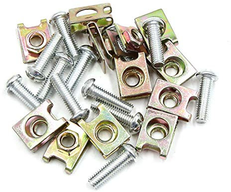 sourcing map 12 Stücke Fahrzeugkennzeichen Verschluss Bolzen Set mit Schraube 20 x 14 x 9mm de