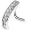 eeddoo Nasen-Piercing Stecker Kristall Silber Edelstahl