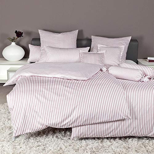 Janine Design Streifen-Bettwäsche modern Classic kreiderose Kissenbezug einzeln 40x40 cm schmale Streifen