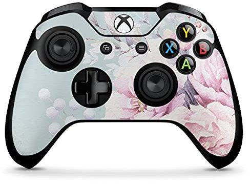 DeinDesign Skin kompatibel mit Microsoft Xbox One X Controller Folie Sticker Blume Pastell Wasserfarbe