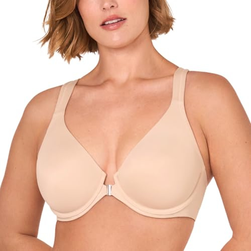 DELIMIRA Reggiseno Aperto Davanti Racerback | Senza Imbottitura, con Ferretto, Senza Cuciture, per Donna