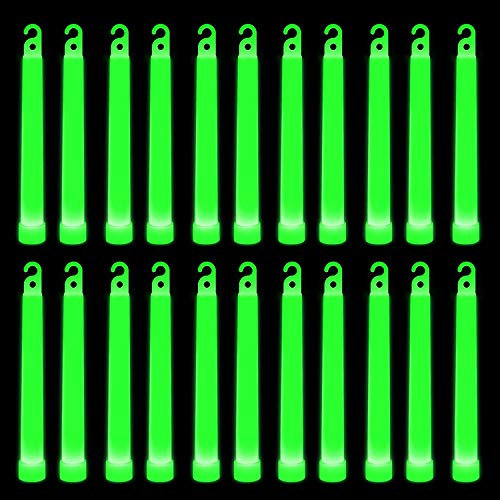 Trimming Shop Schlüsselband für Leuchtstäbe, 15,2 cm, hochwertig, ultrahell, im Dunkeln Leuchtend, Mega-Party-Set, 25 Stück (grün), für Silvester, Abschlussfeier, Camping