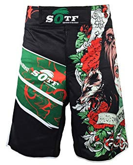 JTRHD Muay Thai Käfighose Kämpfen Muay Thai Shorts Männlich Mixed Martial Arts Training Martial Arts Fitness Sport Dehnbar Elastisch (Farbe : Black, Size : 3XL)