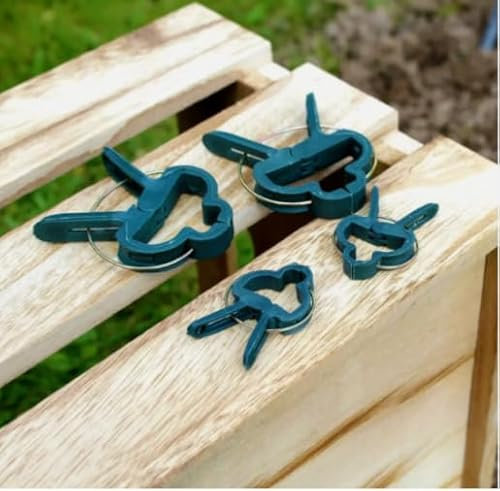 Garden Mile 20Pcs Plant Supports Clips for Climbing Plants Outdoor Garden Plant Supports Rings for Vines Strawberry Rose Flowers Support Fence Plant Hooks for Climbing Plants Sweet Pea Support Rings