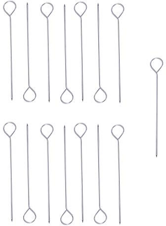 Ruwado 15 pezzi 15 pollici Turchia Lacers per capriata di tacchino in acciaio inox argento carne arrosto Trussing aghi pollame grigliate forniture per barbecue barbecue cucina pollo arrosto forniture