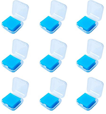 JIHUOO 54 Stück Diamant Malerei Kleber Diamond Painting Zubehör Kleber Stickerei Kleber Kreuzstich Malerei Ton mit Aufbewahrungsbox Blau