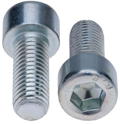 Zylinderkopfschrauben M4 Strenght Sleel Class 8.8 (Packung mit 50) Verzinkte Sechskantschrauben mit Innensechskant Gewindebefestigung Zylindrisch Schwerlast zertifiziert Standard DIN912 (4mm x 8mm)