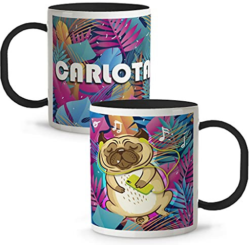 LolaPix Taza plastico personalizada. Taza Plastico Infantil Personalizada. Vaso Infantil Personalizado Duro. Tazas Personalizadas con Nombre SIN BPA. 5 COLORES a ELEGIR. Pet