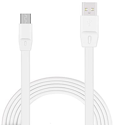Aiivioll Charger Cable Micro USB Charging for JBL Charge 2/3, Pulse 2, Flip 2/3/4, Pulse, Go, Clip Plus, Clip, Charge 2 Plus Portable Bluetooth Replacement Micro USB Wire Power Supply Cord(1 M/Blanc)