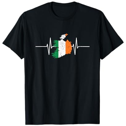 Irland Irland Herzschlag Vintage Flagge Irland T-Shirt