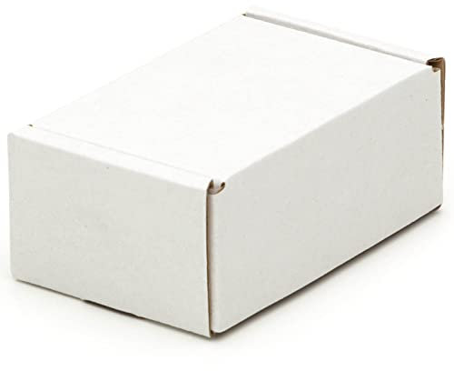 KK Verpackungen® Visitenkartenkartons | 50 Stück, 90 x 60 x 40 mm, Faltschachteln für Visitenkarten nach Fefco 0427 in Weiß | Kartons für den Versand