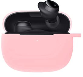 KORGALEY Carcasa compatible con Redmi Buds 3 Lite Funda de silicona para auriculares inalámbricos a prueba de golpes Resistente a los impactos Cubierta antipolvo duradera - Rosa