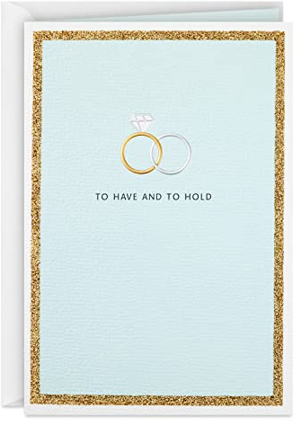 Hallmark Wedding Card, Engagement Card, Bridal Shower Card (To Have and To Hold Wedding Bands)