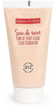 Vegan Make Up - Vegane ZAO Refill Silk Foundation Bio 30 ml – Schminke mit Sheabutter, Mandelöl & Jojobaöl - Nachfüller Nr. 812 Cream Beige