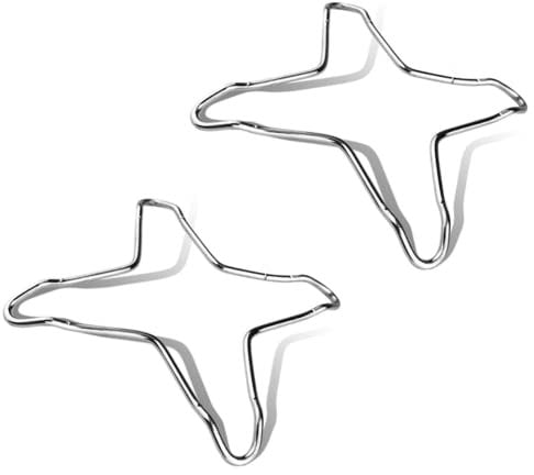 KOMUNJ 2 Stück Gasherd Aufsatz Gas Kreuz Topfträger, gasherd aufsatz metall Gasherd Aufsatz Gitter Gasherd Universal Edelstahl Gaskochfeld Halter, für Gaskocher Kaffeekocher Backofen Küche, Silber