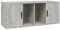 vidaXL TV Cabinet in Concrete Grey | Engineered Wood | Modern Storage Unit with Door & 4 Compartments | Compact Size of 100x35x40 cm | Ideal for Living Room