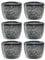 Leonardo Matera Eierbecher Set 6-teilig - Eier Becher aus Keramik - Durchmesser 5,2 cm, Höhe 4 cm - Einfach zu reinigen, spülmaschinenfest - 6er Set in anthrazit, 023045