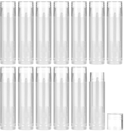 50Stück Leere Lippenstifthülsen Aus Transparentem Kunststoff, Leere Lippenbalsambehälter, Lipglosshalter, Leerer Lipgloss- -Behälter