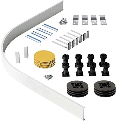 Go Bathrooms Shower Tray Riser Leg Kit | Suitable for Quadrant Corner Shower Trays | Chrome Metal Leg Kit