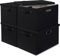 4x39L Large Storage Bins with Lids - Thick Decorative Storage Boxes with Lids Foldable Closet Storage Bins for Clothes Linen Storage Organizer Storage Boxes for Nursery Playroom Office Shelves-Black
