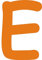 Kleckerliese Buchstaben Aufkleber 10 cm Einzel – seidenmatte Alphabet Sticker A–Z für Kinderzimmer, Wand, Tür, Möbel & Auto – selbstklebend & konturgeschnitten – E – Farbe Orange