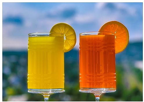 Topkapi Tiki Tincan Henner XL - Juego de 4 vasos de piña colada, vasos de cóctel, mojito, caipirinha, mai tai, vasos largos, aptos para lavavajillas, 490 ml