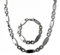 ayados Plattenkette Set Edelstahl 60,5 cm Steigbügelkette Cuban Halskette + Armband Platten Kette (Silber 10,5mm Plattenkette Set)