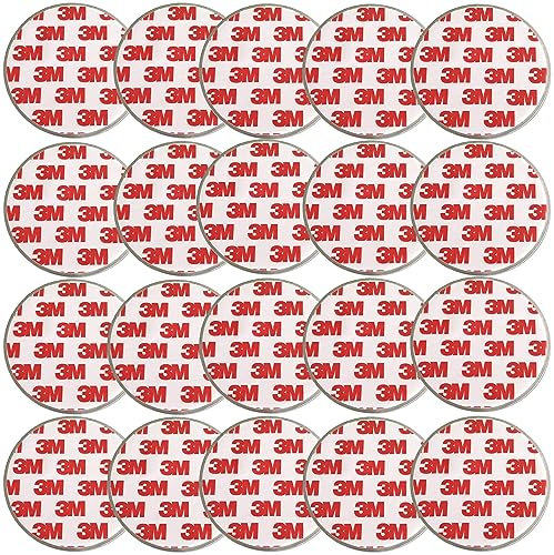 Defacto Rauchmelder Magnethalterung 20 Stück Selbstklebende Ø 70mm - 3M Magnethalter für alle Rauchmelder schnelle und sichere Montage ohne Bohren & Schrauben für Feuermelder und Rauchwarnmelder