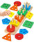 Uping Holzspielzeug Sortierspielzeug ab 1 Jahr Motorik Lernspielzeug, Farben-und Formen Sortierspiel Puzzles Stapelspielzeug Lernspielzeug für Baby-Jungen & Mädchen ab 1 2 3 Jahr