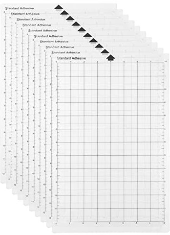 Sunydog 10PCS Cutting Mat for Silhouette Portrait,Ersatz-Schneidematte transparente selbstklebende Matte mit Messgitter 8 x 12-Zoll für Silhouette Cameo Explore Plotter-Maschine