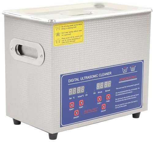 DDZJTPP Pulitore Ad Ultrasuoni Lavatrice Ad Ultrasuoni in Acciaio Inossidabile Macchina per La Pulizia di Gioielli Lavatrice Ad Ultrasuoni Digitale Pulitore Sonico,6L