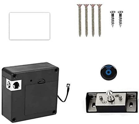 Serrature elettroniche per armadietti,serratura nascosta per cassetti fai da te con scheda IC e ingresso tag per armadietto in vetro in legno di plastica