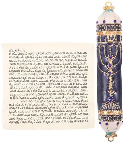 Garneck Mesusa Aus Metall Jüdische Türrolle Mit Papierrolle Religiöses Türdekor Für Wohnung Und Eingang Judaica Wandornament Spirituelles Geschenk