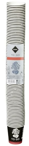 Rioba Einwegbecher to Go, Pappe, 0.1 l, Ø 6.3 cm 6.5 cm, schwarz, 80 Stück