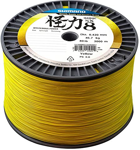 SHIMANO Line Kairiki 8 3000m 0.06mm 5.3kg Gelb