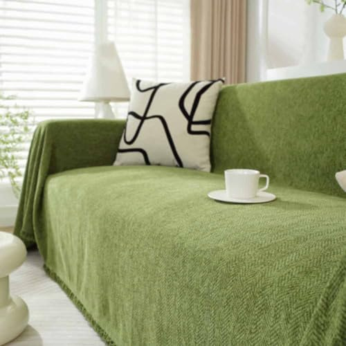 Generisch Sofadecke XXL rutschfest Hund Wasserdicht, Sofa Überwurfdecke L Form Ecksofa, Sofaüberwurf Decke Groß, Chenille Couch Überwurf Couchdecke Überwurf Für Hunde, Waschbar(#409,180x260cm)