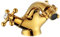 Wasserhahn Bad Bidetarmatur Waschtischarmatur Retro Antik Stil Messing Zweigriff Mischbatterie Waschbecken Armatur, Bidetmischer Bidet Wasserhahn, Gold
