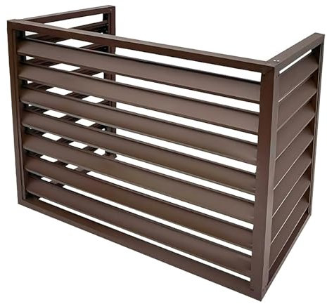 Generisch Fenster-Klimaanlagen-Zaunschutzabdeckung, Sichtschutz-Klimaanlagenabdeckung für den Außenbereich, Raumteiler, für Innen- und Außendekoration, Aluminium-Klimaanlagenabdeckung