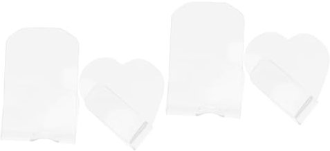 Healeved 4pcs Acrylic Nail Art Mixing Trays Handheld for Custom Colors Professional Cosmetic Tool for Nail Polish Lipstick and Foundation Mixing