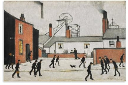 GOORAL L. S. Lowry Malerarbeit-Poster, coole Kunstwerke, Gemälde, Wandkunst, Leinwanddrucke, hängendes Bild, Heimdekoration, Idee, 50 x 75 cm