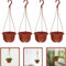 KYUQY 4pcs Pots de Plantes en Plastique, 10cm épaissir Pot de Fleur Racine-contrôle pépinière semis planteur décoratif Jardin Plante conteneur pour intérieur extérieur bonsaï Plantes