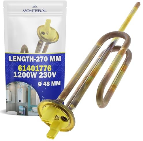Resistencia Calentar Agua de 1200W con Código Original 61401776 para Ariston - Garantía de 10 Años - MONTERAL
