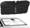 OVOISSTIY Parasol Coche Delantero, Parasol Paraguas Coche Delantero con Anti UV Rayos y Aislamiento Térmico, Sombrilla Plegable para Coche para Mayoría de Coches SUV Camiones(140 x 75 cm)