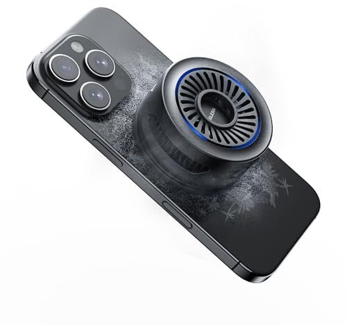 TELESIN Refroidisseur Telephone Pro, Ventilateur Telephone Portable Dissipateur de Chaleur pour iPhone/Android/iPad, Compatible avec TELESIN Support Neck Phone Holder