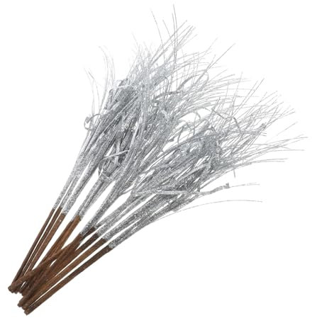 Housoutil 12stücke Künstliche Glitzerstiele Für Weihnachten Diy Kranz Handwerk Wohnkultur Dekorativ Und Schick Für Wohnzimmer Büro Küche Fernsehschrank Bücherregal Schreibtisch