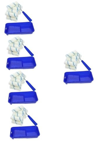SHINEOFI 5 Sätze Paint Roller mit Ergonomischem Griff Teiliges Malerwerkzeug für Präzises Streichen von Wänden und Ecken für Ölbasiertes Material Multifunktionales Rollputz Zubehör