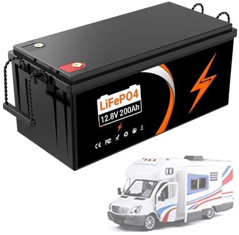 SSCYHT Lithium-Batterie 12,8 V 200 Ah LiFePO4-Batterie 25,6 V 100 Ah Lithium-Batterien 12,8 V Ersatzbatterien für Solaranlagen, Wohnmobile für 500 W - 2560 W Motoren,12.8v200ah