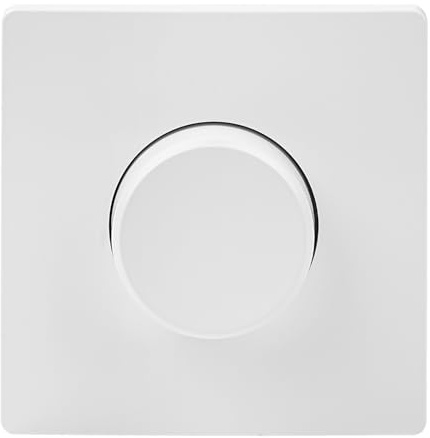 Interruptor Regulador de luz 100-240V Regulador triac 5-300W Dimmer Giratorio un solo cable Interruptor de Atenuación LED Blanco para Lámparas LED regulables, incandescentes, halógenas(BQ-TTLDIM-UT)